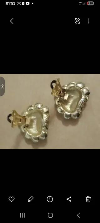Orecchini vintage clip cuore