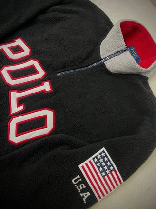 Forro Polar Polo Ralph Lauren Talla M Negro Gris