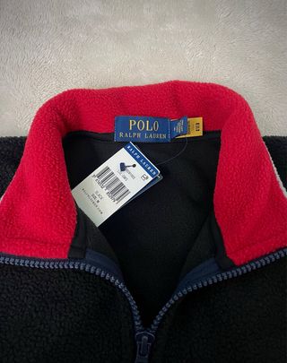 Forro Polar Polo Ralph Lauren Talla M Negro Gris
