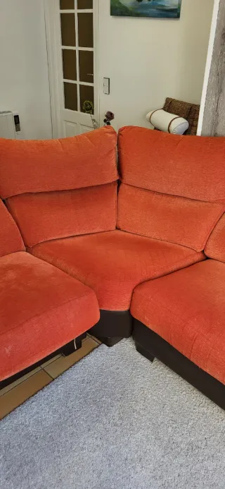 Sofá 4 plazas Serrano Confort tela y piel