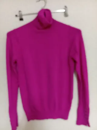 Jersey cuello alto rosa talla M