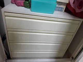 Cajonera para armario color blanco 4 cajones (2 u)