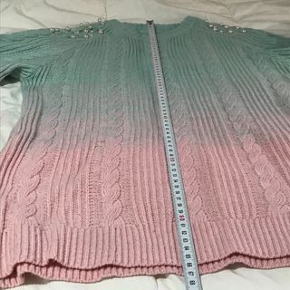 Jersey perlado degradado rosa y verde