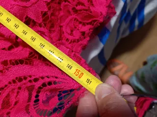 Vestido Flamenca Encaje Fucsia y Negro