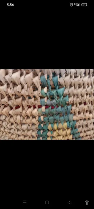 Capazo grande tejido multicolor