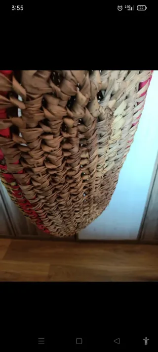 Capazo grande tejido multicolor