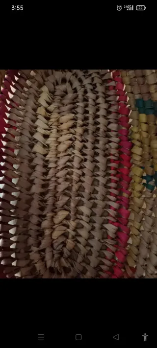 Capazo grande tejido multicolor