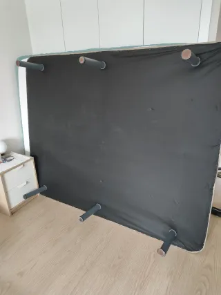 Base tapizada y colchón 150x190