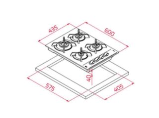 Vitrocerámica Gas Teka 4 fuegos (NUEVA)