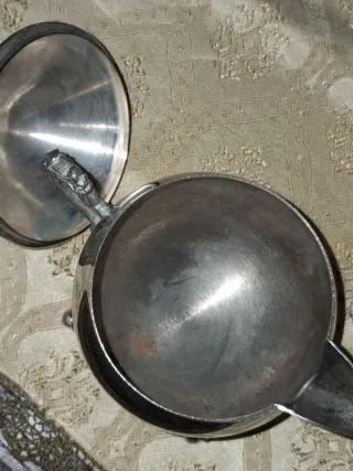 Antica Lattiera in metallo argentato