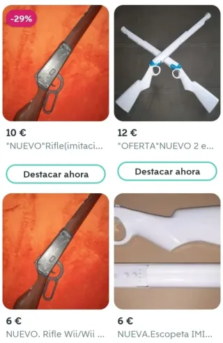 NUEVO.Lote accesorios para juegos disparos Wii-U