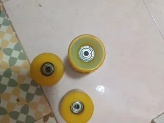 Ruedas de patinete amarillas (4 unidades)