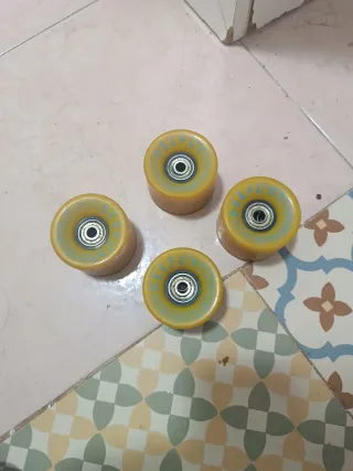 Ruedas de patinete amarillas (4 unidades)