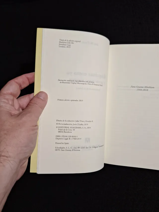 Ian McEwan. Máquinas como yo