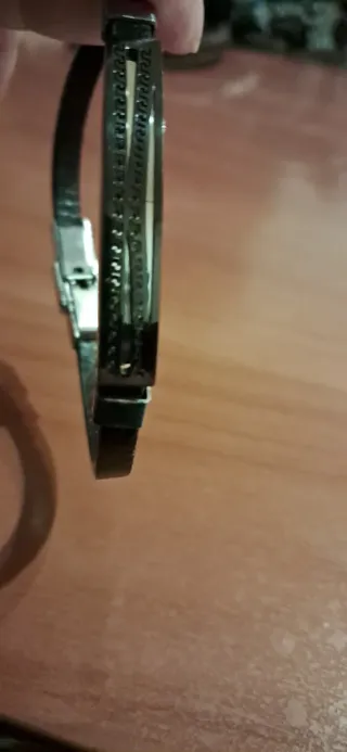 Pulsera hombre cuero y plata