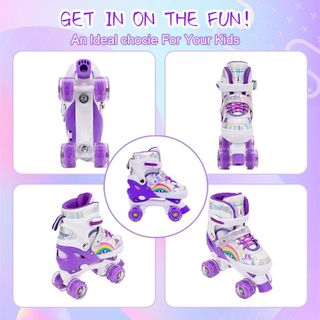 Patines 4 Ruedas Arcoíris Morado Niña