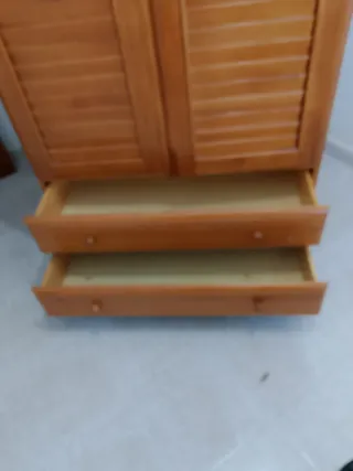 Armario de madera con puertas