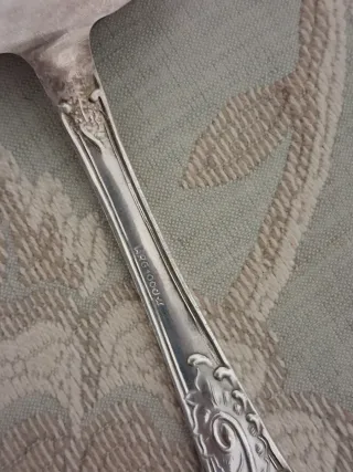 Posate da torta in lamina d'argento 1000