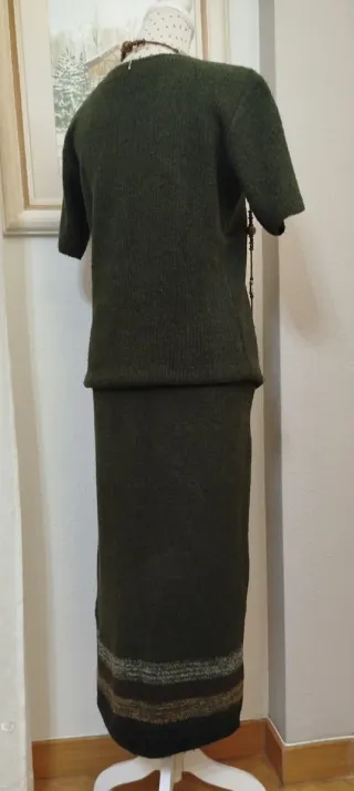 Conjunto punto mujer caqui T.44