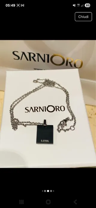 Collana Uomo Argento Rosa dei Venti SARNIORO