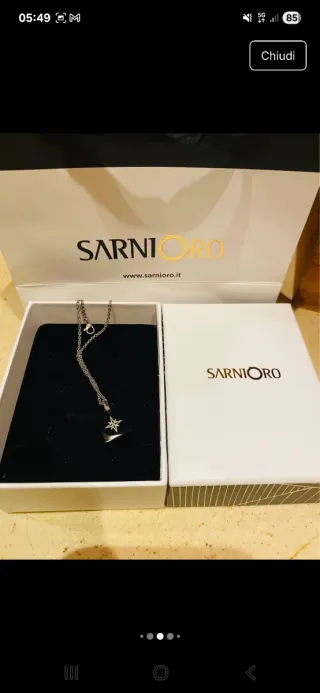 Collana Uomo Argento Rosa dei Venti SARNIORO