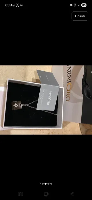 Collana Uomo Argento Rosa dei Venti SARNIORO