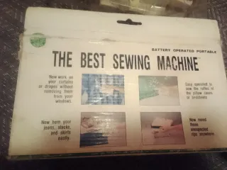 Máquina de coser portátil a pilas
