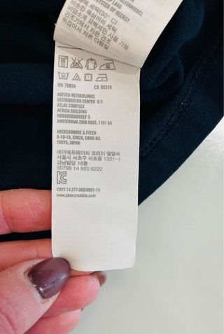 T-shirt A&F Blu Taglia M