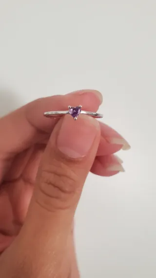 OFERTA Anillo Plata Corazón ajustable