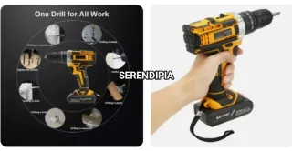 TALADRO ATORNILLADOR INALÁMBRICO 2 BATERÍAS.