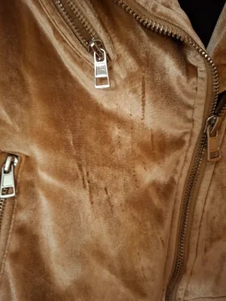 Cazadora Stradivarius Terciopelo Dorado Talla S