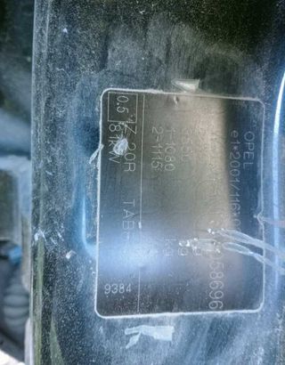 302127 llanta 6.5jx16h2et39 opel zafira b 1.7 cdti