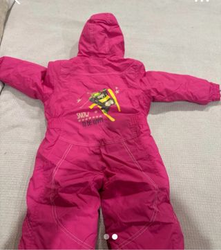 Mono de esquí rosa 3 años