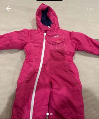 Mono de esquí rosa 3 años