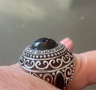 Anello Argento 925 Onice Nero