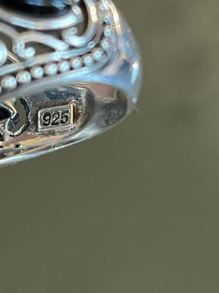 Anello Argento 925 Onice Nero