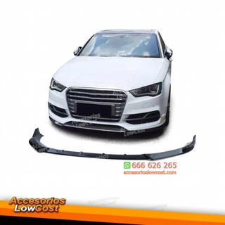 Spoiler delantero negro brillante para Audi A3 8V