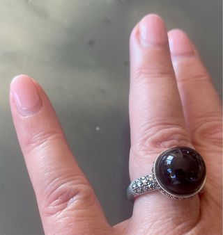 Anello Argento 925 Onice Sfera