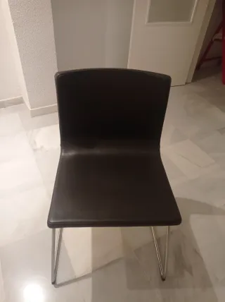 Dos Sillas Bernard Ikea Negra/Plata