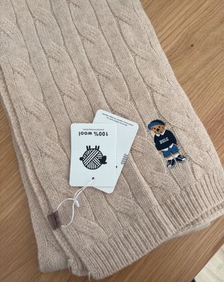 Bufanda Polo Ralph Lauren 100% Lana Oso