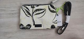 Bolso bordado algodón orgánico y piel