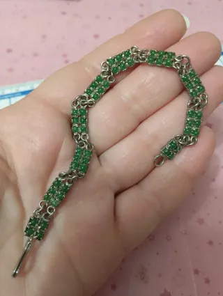 Bracciale antico giada verde argento