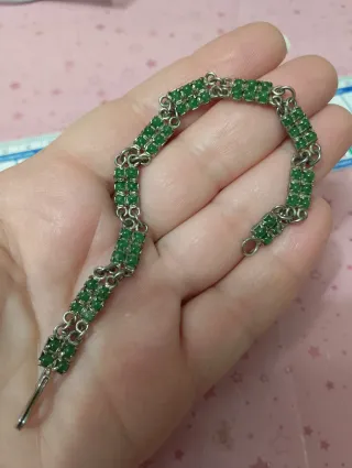 Bracciale antico giada verde argento