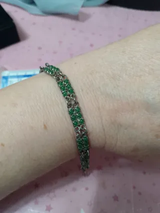 Bracciale antico giada verde argento