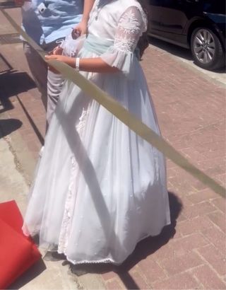 Vestido de Comunión Blanco 2 en 1