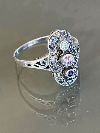 Anello Argento 925 Pietre Colorate