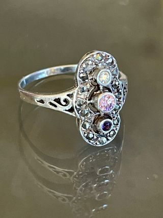 Anello Argento 925 Pietre Colorate