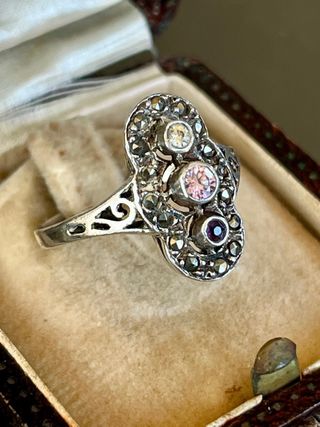 Anello Argento 925 Pietre Colorate