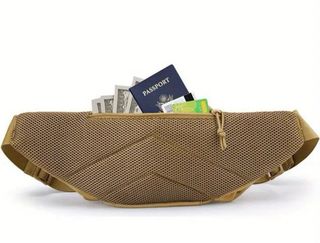 Riñonera de nailon beige