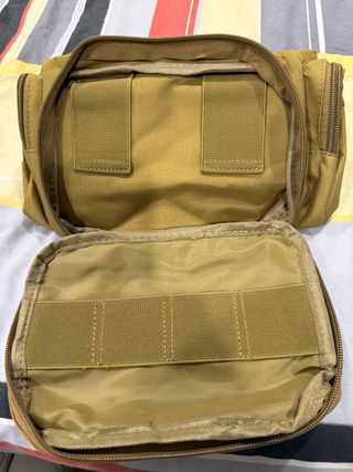 Riñonera de nailon beige